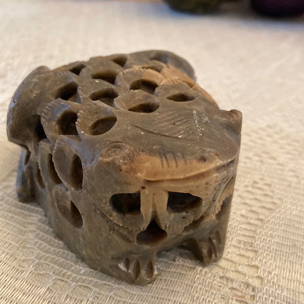Hand-carved Frog